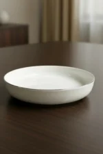 24 Cm Derin GÜMÜŞ Porselen Salata Kasesi - Görsel 3