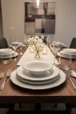 12 Kişilik 72 Parça Luxury Porselen Gümüş Yemek Seti - Görsel 6