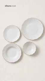 Timeless Elegance Yemek Takımı 24 Parça Gerçek Altın Lüks Modern - Görsel 2