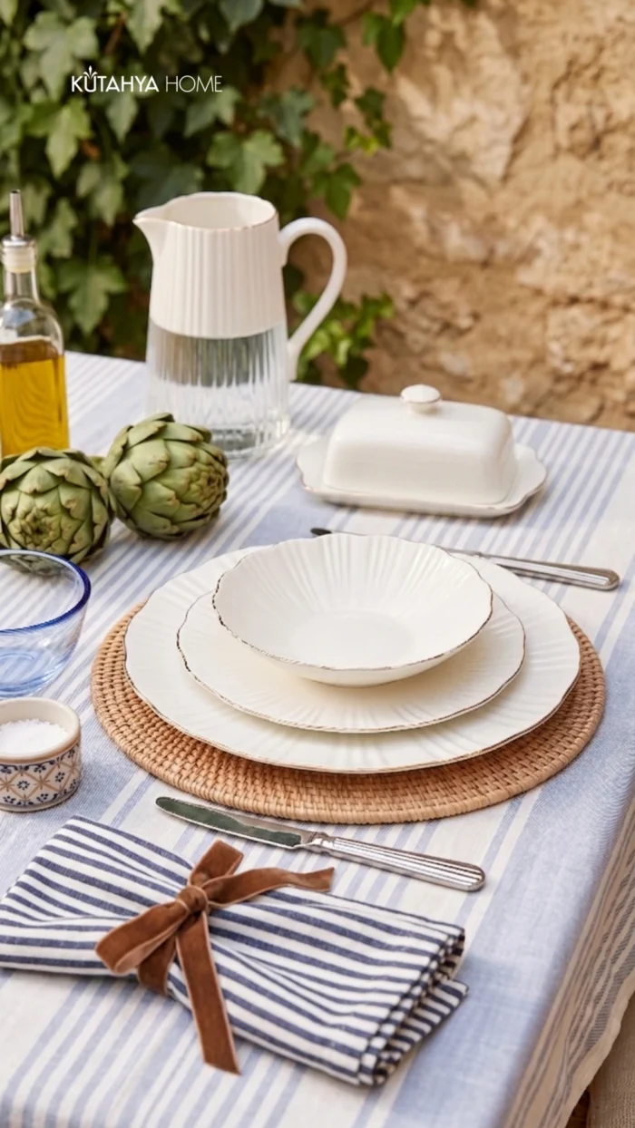 Timeless Elegance Yemek Takımı 24 Parça Gerçek Altın Lüks Modern - Görsel 5