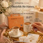 2 Kişilik Porselen Türk Kahvesi Fincanı Takımı Tulipya