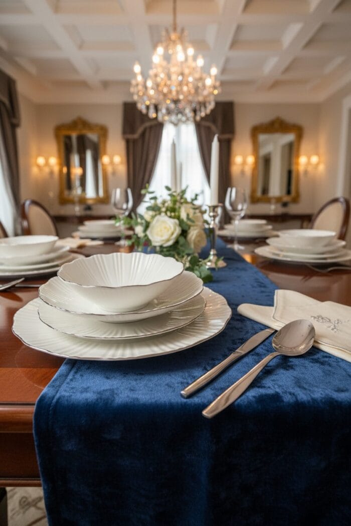 Timeless Elegance Yemek Takımı 24 Parça Gümüş Lüks Modern - Görsel 5