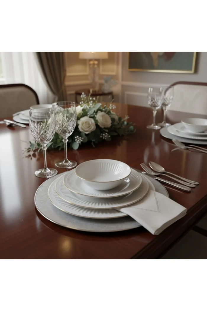 Valencia Gold Altın Yaldızlı 24 Parça Porselen Yemek Takımı - Görsel 4