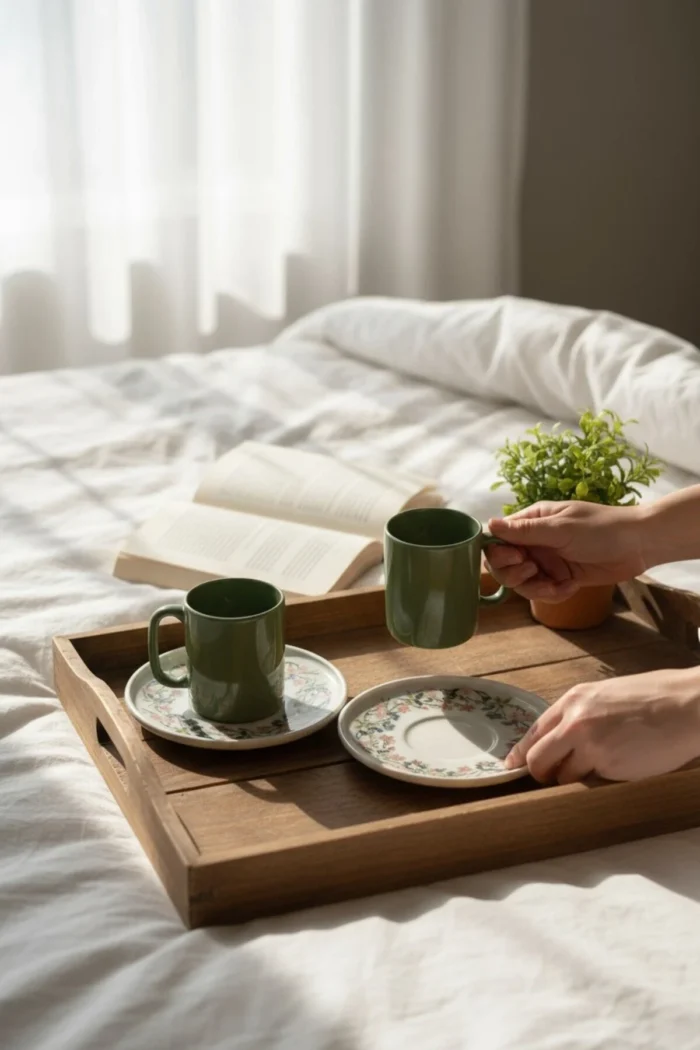 NAKIŞ 12 Parça Desenli Porselen Kahve Fincan Takımı | 6 Kişilik - Görsel 3