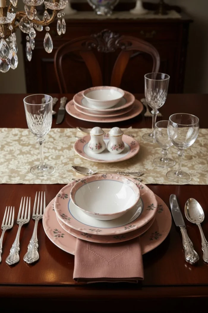 Liora 24 Parça Rustik Çiçek Desen Yemek Takımı - Görsel 3