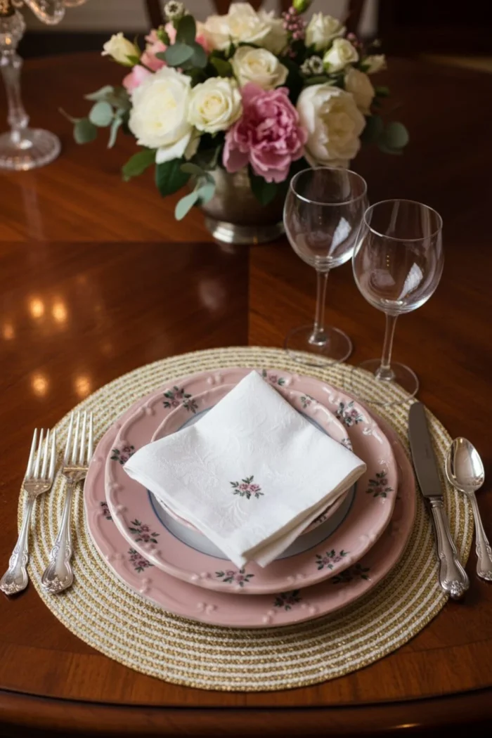 Liora 24 Parça Rustik Çiçek Desen Yemek Takımı - Görsel 7