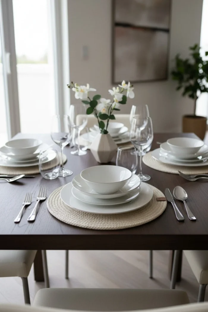 Porselen Soft Gümüş Yemek Takımı | Günlük ve Misafir 24 Parça - Görsel 5