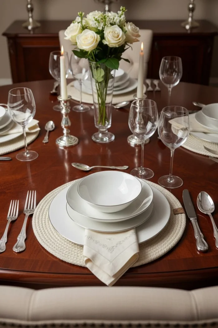 Porselen Soft Gümüş Yemek Takımı | Günlük ve Misafir 24 Parça - Görsel 7