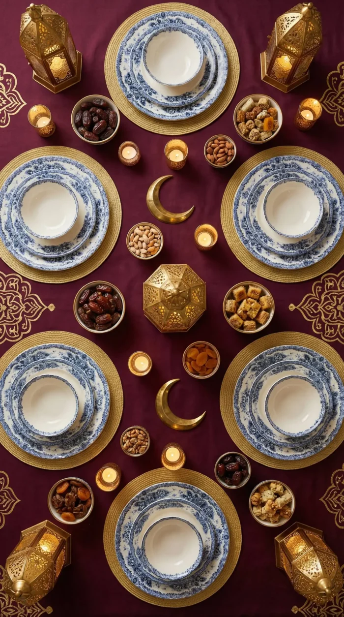 Blue Romance 24 Parça Desenli Porselen Yemek Takımı - Görsel 2