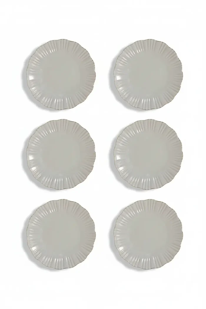 6 Adet Pasta Tabağı Altın Timeless Elegance - Görsel 3