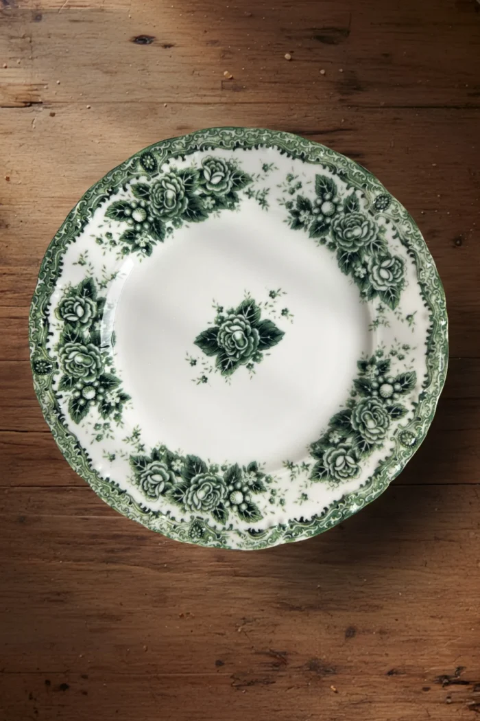 Green Romance 24 Parça Desenli Porselen Yemek Takımı - Görsel 11