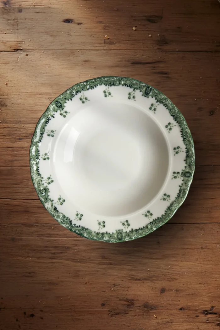 Green Romance 24 Parça Desenli Porselen Yemek Takımı - Görsel 13
