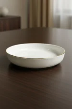24 Cm Derin ALTIN Porselen Salata Kasesi - Görsel 6