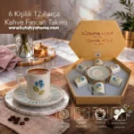 Serena Yeşil 6 Kişilik Porselen Fincan Takımı