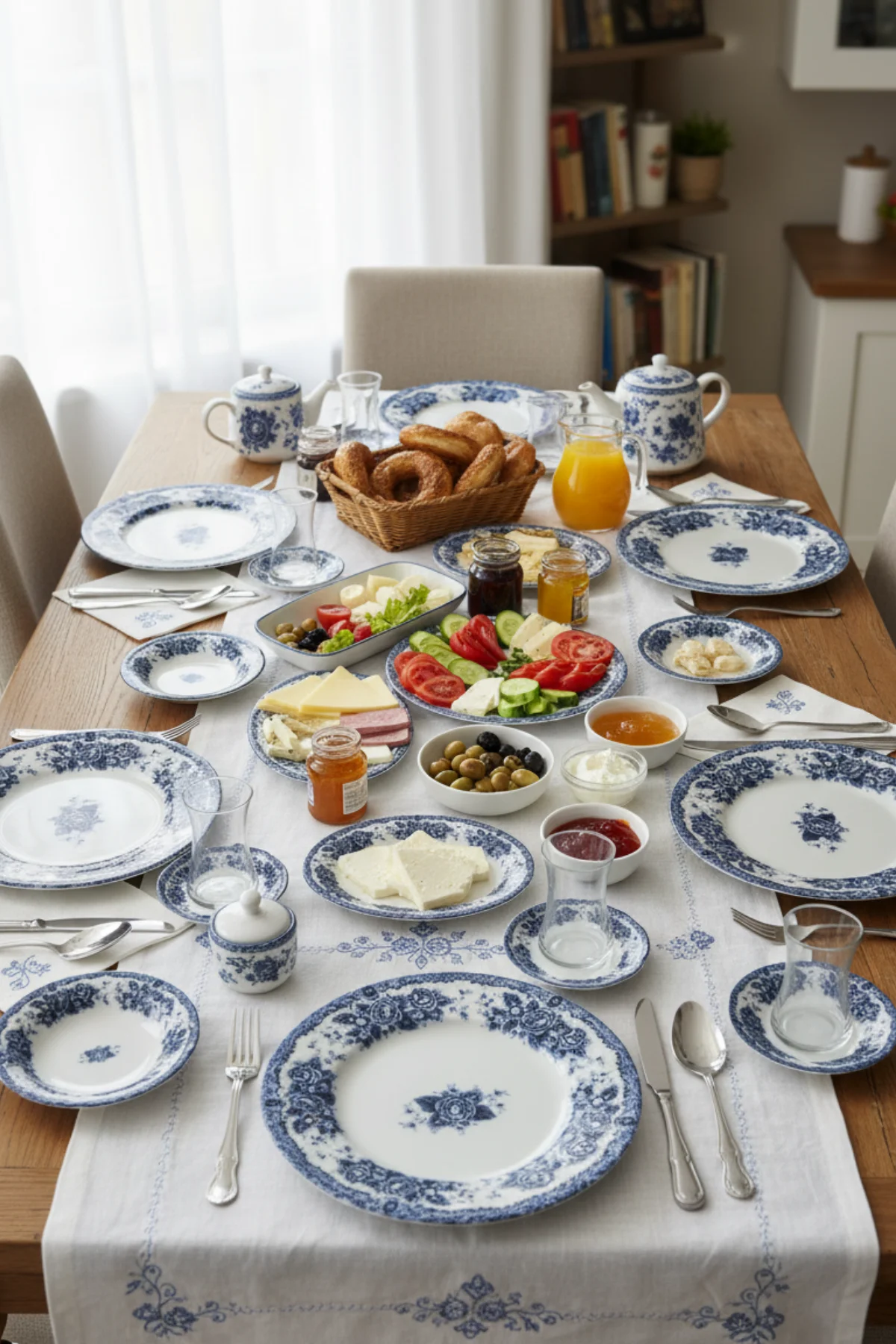 2_blue_romance_1200_1800 Blue Romance 20 Parça Porselen Kahvaltı Takımı Vintage Tasarım - Görsel 1