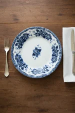 Blue Romance 20 Parça Porselen Kahvaltı Takımı Vintage Tasarım - Görsel 6