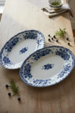 2 adet 25CM Kayık Tabak Blue Romance Serisi - Görsel 4