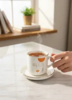 Altın Yaldız DELICE Desen Kupa ve Tabak Seti - 2 Parça - Görsel 6