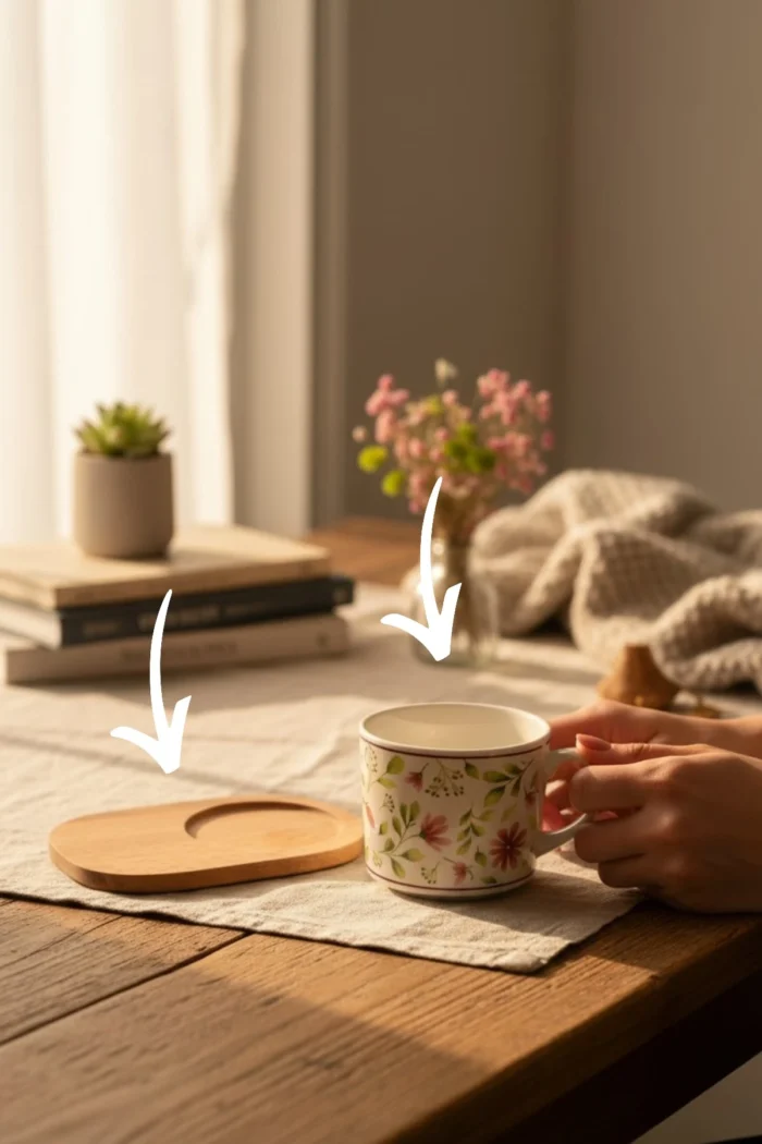 Ahşap Servis Sunumluklu Bahar Mug Fincan- 2 Parça - Görsel 3