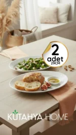 2 adet 29CM Seramik Pullu Kayık Tabak