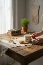 Ahşap Servis Sunumluklu Bahar Mug Fincan- 2 Parça - Görsel 4