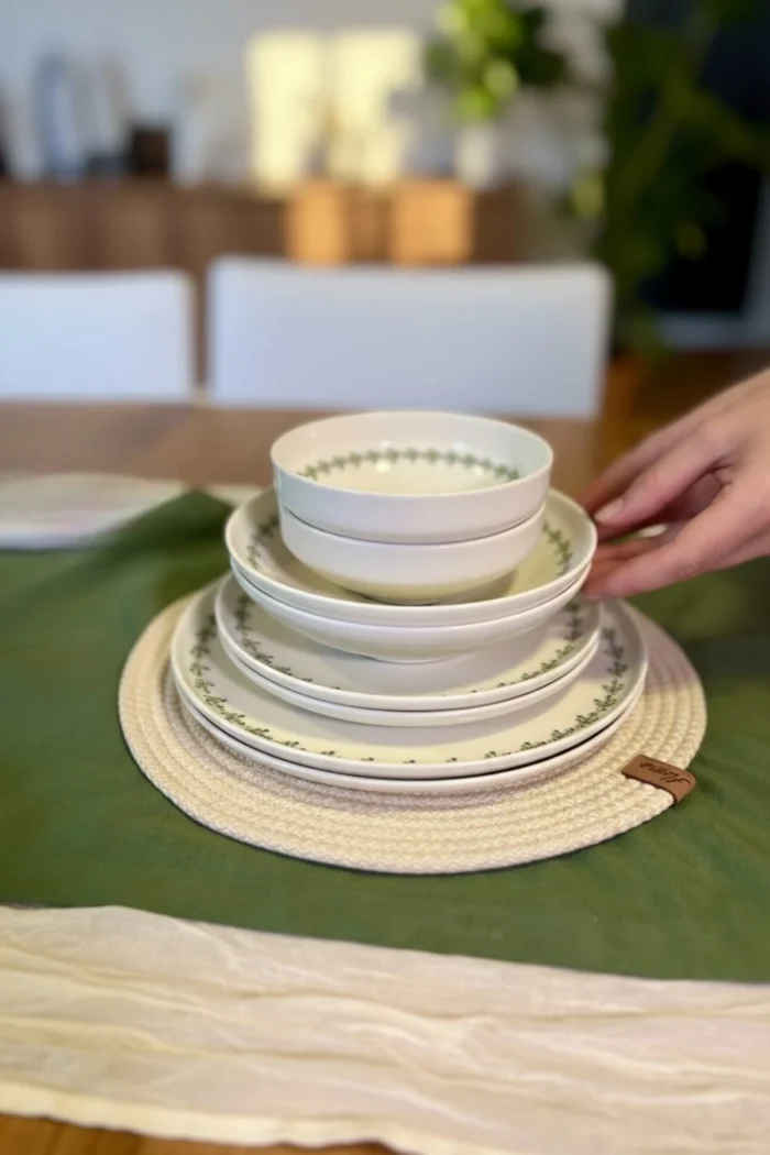 Green ART 2 Kişilik Porselen Yemek Takımı - Görsel 5