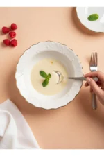 İvory 24 Parça 6 Kişilik Porselen Yemek Takımı - Görsel 9