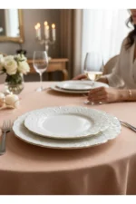 İvory 24 Parça 6 Kişilik Porselen Yemek Takımı - Görsel 4
