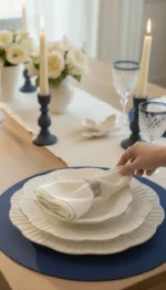 Pearl 24 Parça GÜMÜŞ Yaldızlı Porselen Yemek Takımı - Görsel 4