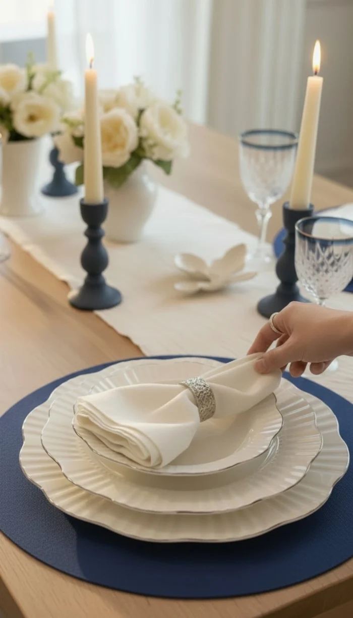 Pearl 24 Parça GÜMÜŞ Yaldızlı Porselen Yemek Takımı - Görsel 4