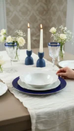 Pearl 24 Parça ALTIN Yaldızlı Porselen Yemek Takımı - Görsel 3