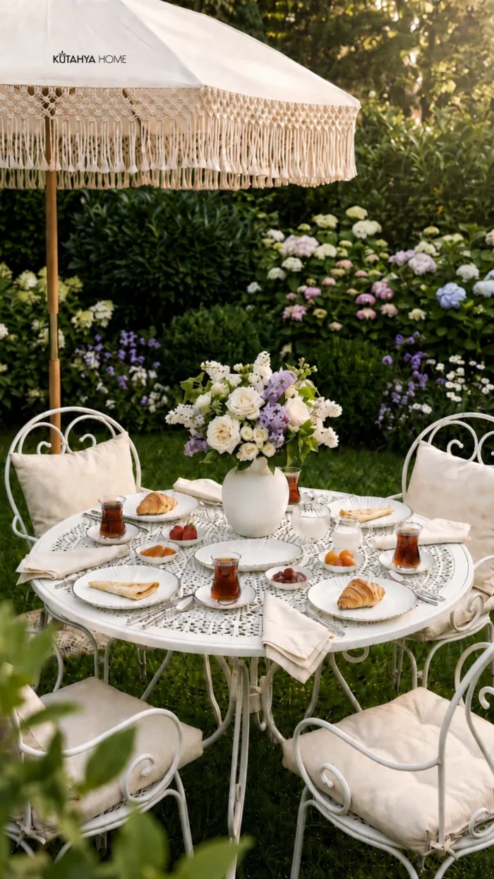 Timeless Elegance 20 Parça Porselen Kahvaltı Takımı – GÜMÜŞ Fileli Premium Sunum Seti - Görsel 2