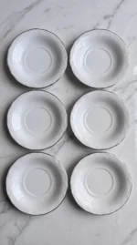 Çay Tabağı GÜMÜŞ 6 Kişilik Porselen Luxury - Görsel 3