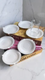 Çay Tabağı GÜMÜŞ 6 Kişilik Porselen Luxury