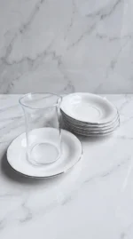 Çay Tabağı GÜMÜŞ 6 Kişilik Porselen Luxury - Görsel 2