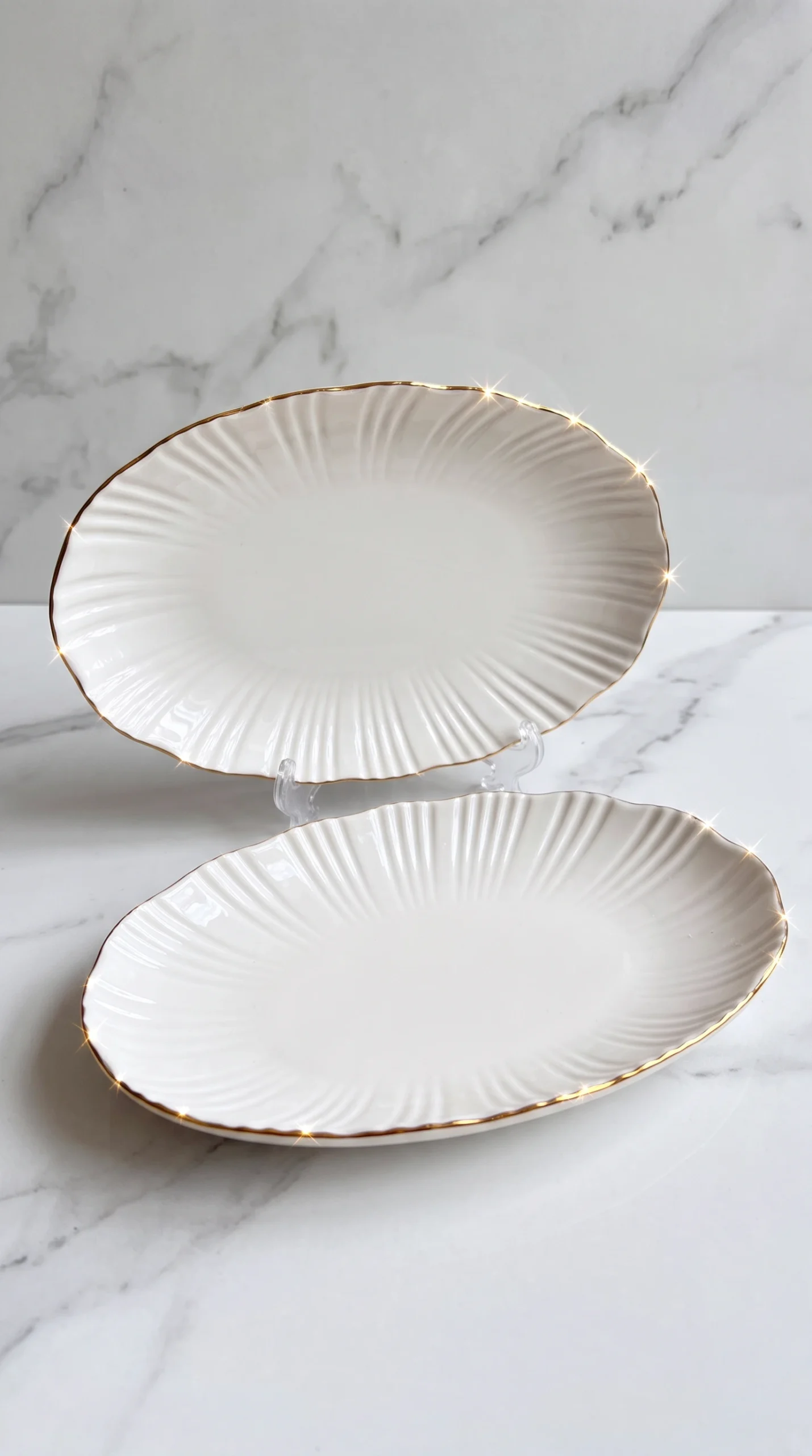 icni-20cm-kayik-2 20cm Kayık 2 Adet Altın Porselen Timeless Elegance - Görsel 1