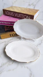 20cm Kayık 2 Adet Altın Porselen Luxury