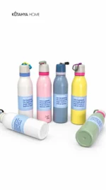 Mova Çelik Termos Matara 700 ml Pipetli Taşıma Halkalı Su Matarası - Görsel 2