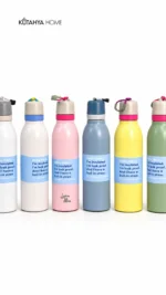 Mova Çelik Termos Matara 700 ml Pipetli Taşıma Halkalı Su Matarası - Görsel 3
